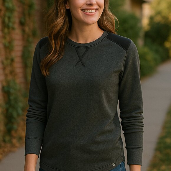 Legendary Anglers Breakline Thermal Crew Shirt - Large Tall Dark Gray - Picture 2 of 6